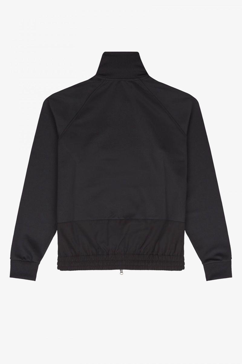 Black Fred Perry Elasticated Hem Track Men's Jackets | PH 1190CTVE